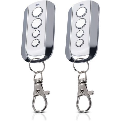 Télécommande de portail 4 canaux 433 MHz pour porte de garage, compatible avec les modèles Avidsen 104257, 114253, 104250, 104251, 104350, 654100, 654300 (2 pièces)