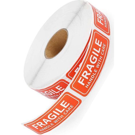Rouleau d'autocollants adhésifs résistants « Fragile », étiquettes d'avertissement transparentes « Fragile » compatibles avec les emballages sécurisés (1/5)