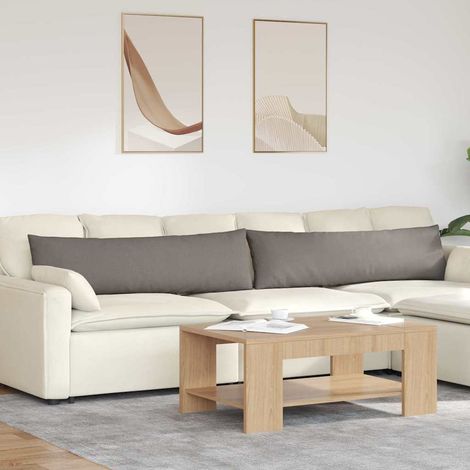 Cojines de sofá 2 pcs Taupé 145 x 40 cm tela