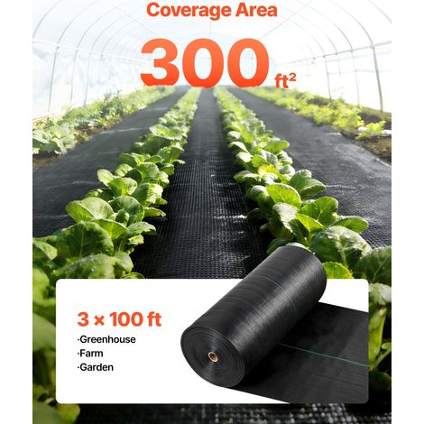 Toile de Paillage 0 - 9x30 5 m Bâche Anti Mauvaise Herbe 168 g/m² (1/5)