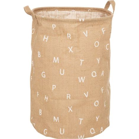 Panier en Jute pour Enfant Alphabet 49cm Beige (1/2)