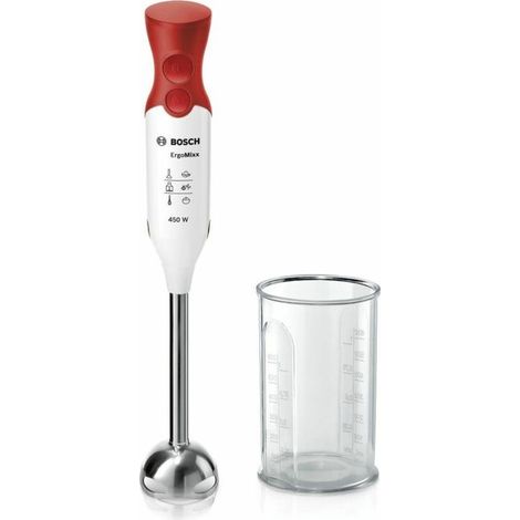 Bosch MSM64110 Frullatore ad Immersione 450W Inox Bianco Rosso
