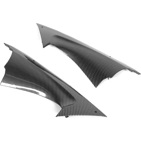 Déflecteurs d'air de Carénage, Couvercle de Carénage de Cadre Style Fibre de Carbone 2 Pièces Couvercle de Conduit d'air Latéral Insert de Pièce Insert de adapté pour YZF R6 2008-2016 (1/5)