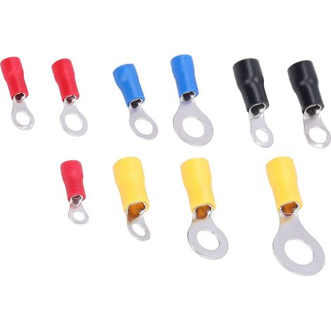 Zubehörset mit 102 isolierten Crimp-Ringkabelschuhen für Geräte (1/5)