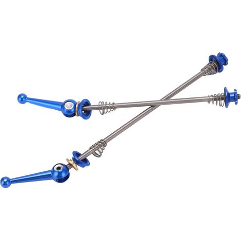 1 Paire Leviers de Frein Vélo en Titane à Déblocage Rapide, Bleu, pour Moyeu Avant/Arrière (1/5)