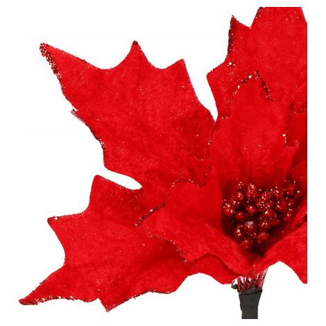 SPRINGOS Weihnachtsstern Poinsettie 27 cm Adventsstern klassisch Kunstblume Dekoration Kränze Christbaum
