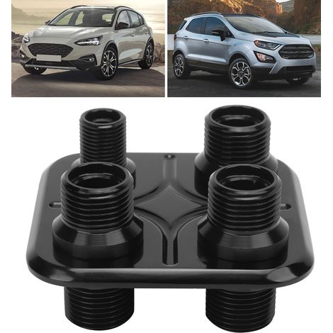 Raccord universel à 4 ports en alliage d'aluminium pour tuyau de climatisation, destiné à la modification automobile, noir, SI-AT11277 (1/5)