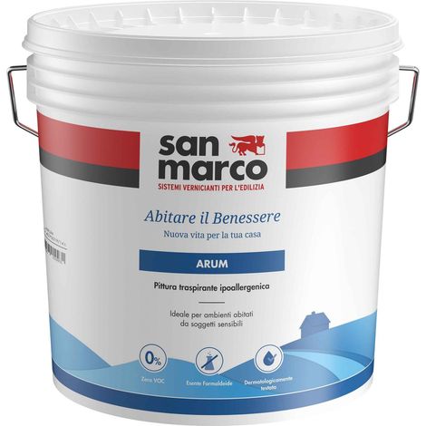 Arum pittura traspirante inodore lt 14 bianco