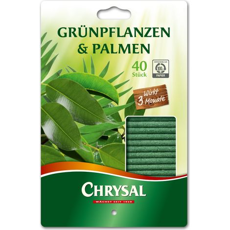 Chrysal Grünpflanzen & Palmen Düngestäbchen - 40 Stück (1/2)