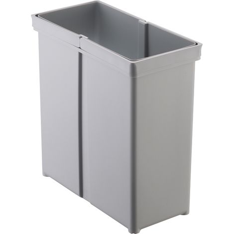 Seau pour poubelle 11 L avec double poignée – Décor gris – Dimensions : 295 mm x 152 mm x 304 mm – Compatible avec cadres AvanTech YOU – Wesco