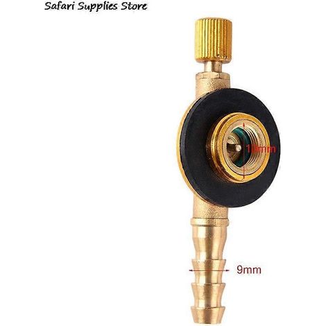 Réchaud à gaz de camping en acier inoxydable avec adaptateur de valve gonflable pour bouteille de gaz liquide plate, permettant une charge et un changement de pression sécurisés.