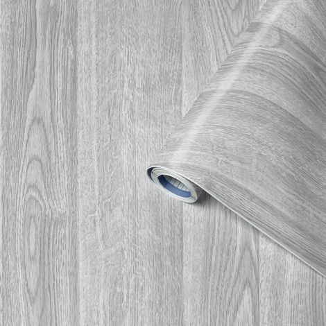 Venilia Pellicola Adesiva Perfect Fix, Effetto Legno Pino grigio, 45cm x 2m, Spessore 150μ, Pellicola autoadesiva per mobili o cucina, carta da parati, PVC senza ftalati, Prodotto in UE