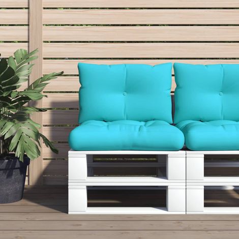 vidaXL Pallet Cushions 2 pcs Turquoise Oxford Fabric