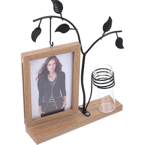 Cadre Photo et Hydroponique Lumineux Guirlande LED, Décoration de Table Moderne et Créative, Support Photo Maison et Amis Amis (1/5)