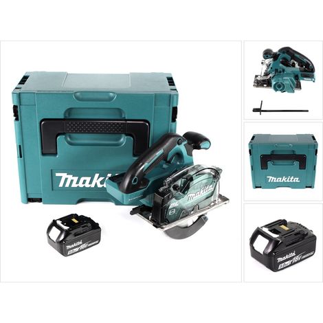 Makita DCS 553 T1J Scie circulaire portative à métaux sans fil 18V 150 mm Brushless + 1x batterie 5,0Ah + Makpac - sans chargeur