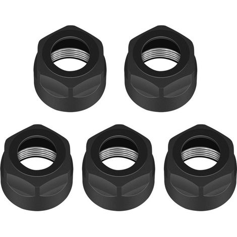 Écrou de serrage hexagonal pratique 5pcs, pour porte-pince ER, mandrin CNC, tour (1/5)