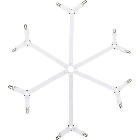 Feuille Sangles, Long, réglable Drap de lit Clip, 6 Côtés Triangle, adapté pour toute taille Lit (1/5)