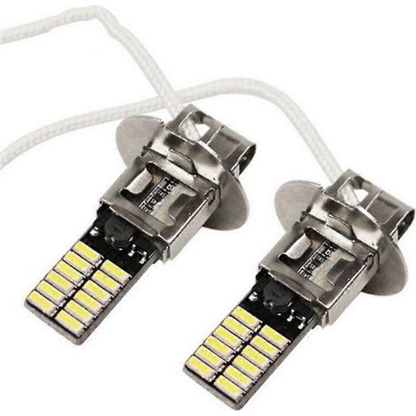 Kit de 2 LED H3 pour feux de croisement/route, clignotants, antibrouillards et feux de jour (DRL). (1/4)