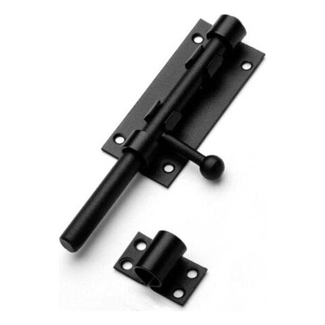 Serrature per porte in acciaio inox, chiavistelli scorrevoli, chiavistelli di sicurezza scorrevoli (neri)