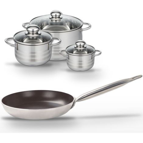 Lot 3 Faitouts 12/16/24cm & Poêle 24cm Elo Bistro Line (1/5)