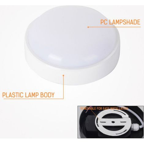lampe LED étanche à l'humidité, lumière blanche ronde 16 W 20 W AC100-265 V, applique murale extérieure étancheL079 (1/5)