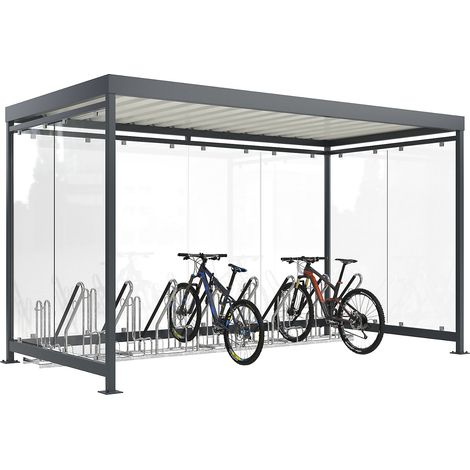 WSM, Abri Köln avec supports pour cycles modèle 4700 XBF, gris (1/5)