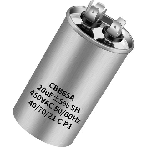 CBB65 450V AC 20uf 50/60HZ Condensateur de démarrage extérieur,condensateur de compresseur,condensateur de climatiseur (1/5)