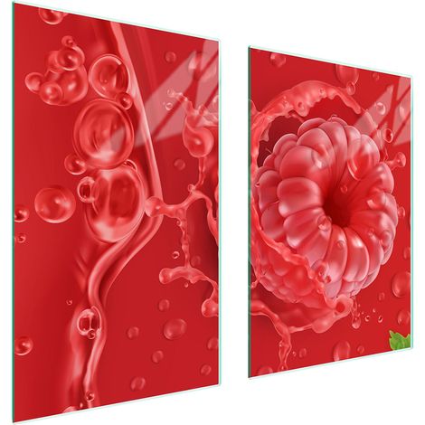 PIASTRA PROTETTIVA IN VETRO PER CUCINA 65x52 LAMPONE (1/5)
