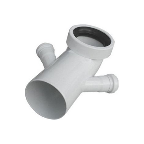 CURVA BIANCA WC ATTACCO BICCHIERE  DOPPIO  VALSIR Diam. 110 / 50 VALSIR