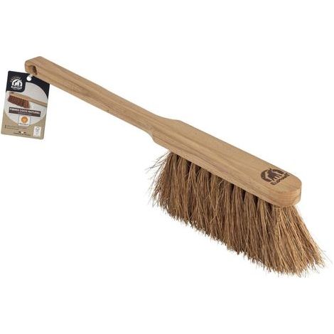Long-Handled Brush with Coconut Fibers and Beech Wood Frame for Cleaning Fireplaces, Barbecues, and Gardens (1/3)