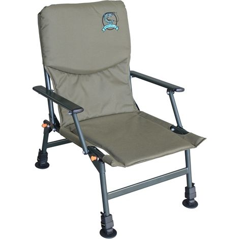Carpzilla Adjustable Camping Carp Fishing Chair With Armrest Lightweight Foldable Recliner (1/5)