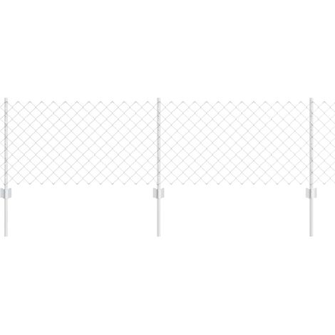 Maison Exclusive - Kettenzaun mit Pfosten 10 x 0,6 m (B x H) Feue