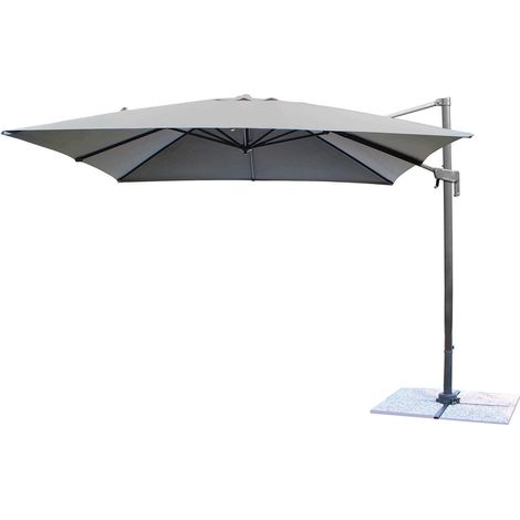 Sombrilla de jardín parasol aluminio 2x3 gris mod. Newton