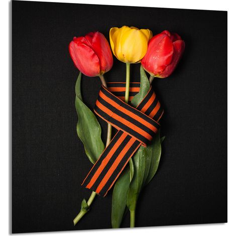 Panneau de verre POUR la cuisine 60x65 Roses (1/5)