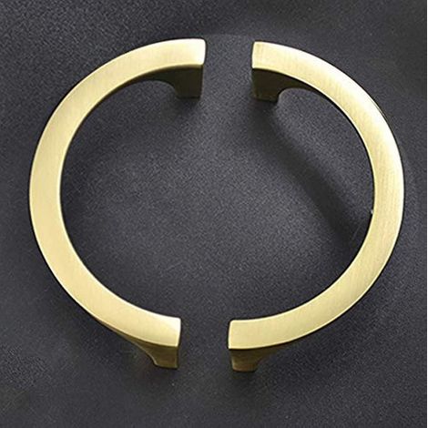 BEBUSINGOTO pièces de poignées de quincaillerie d’armoire, poignées de tiroir, poignées de placard, poignées d’armoire de télévision, poignées élégantes en cuivre doré, poignées à double trou (1/5)