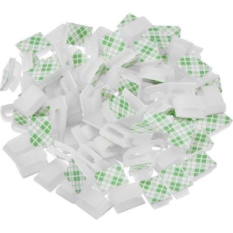 Pack de 100 serre-câbles autocollants, serre-fils, clips de gestion des câbles goodnice (1/5)