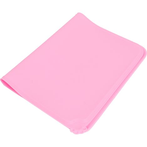 Tapis de Nourriture pour Chats et Chiens, Anti-Dérapant et Imperméable en Silicone, Rouge