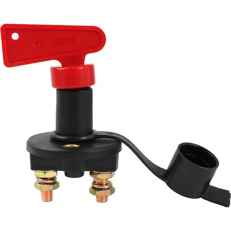 12V Interrupteur de Déconnexion de Batterie, Coupe Circuit, Isolateur de Batterie avec Clés pour Bateau, Voiture, Capacité Max 200A, Interrupteur de Coupure de Puissance pour Sécurité Électrique (1) (1/5)