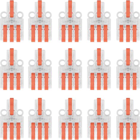 15Pcs Connecteur Rapide Transparent Mini pour Fil Électrique Branchement Simple DF-13 en PC (1/5)