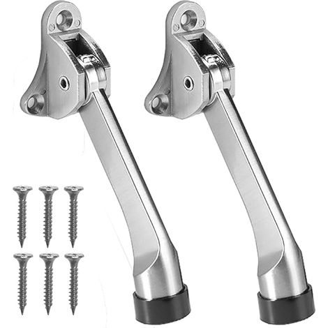 Butée de Porte,Empêche la Claquer,Arrêt Support Avec Pare-Chocs en Caoutchouc Souple et Vis - Alliage Zinc - 13 cm (1/5)