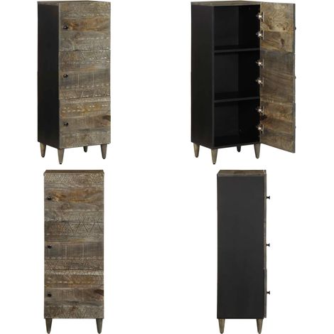 vidaXL Highboard 40x33x110 cm Massivholz Mango (1/5)