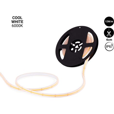 Tira LED COB 24V DC - 12W/m - 10mm - IP67 - Rollo De 5 (1/5)