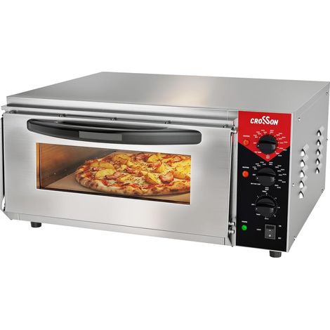 Four À Pizza Électrique en Acier Inoxydable avec 50 50CM Pierre de Cuisson,Température jusqu’à 350℃,Minuterie 30 Min pour Intérieur, Restaurant,Cuisine,3000W (1/5)