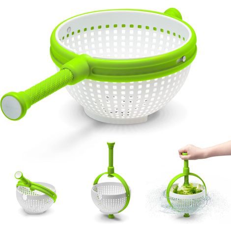 Essoreuse à Salade, Passoire Rotative RéSistante Aux Rayures, Fruits et LéGumes Spina, Passoire avec PoignéE Pliable (1/5)