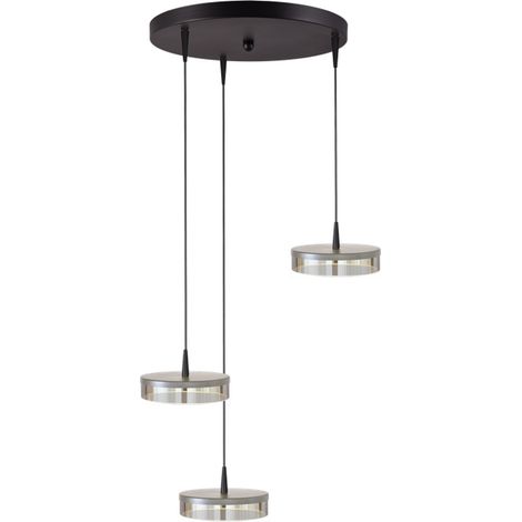 Lampe pendante à 3 lampes Imperia Ø 35 cm noir avec du nickel - 2042-05-37-02-35-3 (1/3)