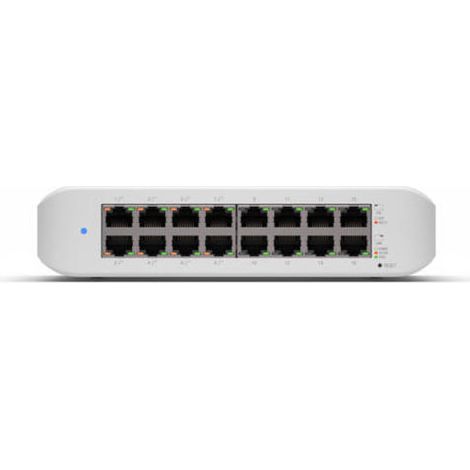 Conmutador UniFi Lite 16 PoE L2 Gigabit Ethernet (10/100/1000) Alimentación a través de Ethernet (PoE) Blanco (1/4)