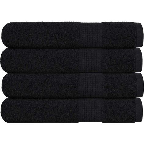 Saunatücher FROGN 4 Stk. Schwarz 80x200 cm 360 g/m²