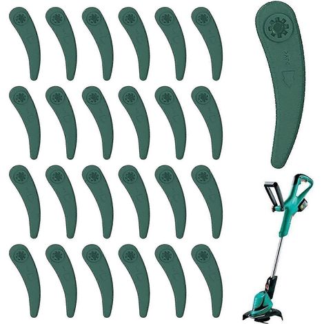 25 lames de rechange pour coupe-bordures, lames universelles en plastique, compatibles avec les coupe-bordures Bosch Durablade Art 26-18li et Art 23-18li (1/5)