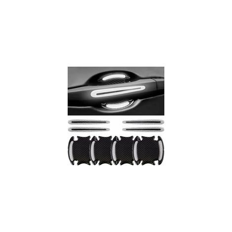 8 PCS Protection Anti-Rayures pour Poignée De Porte Voiture,Film Autocollant Poignée Portière Voiture,Autocollants 3D pour Poignée De Portière(Blanc) (1/4)