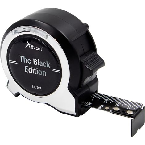 Advent Black Edition Tape Measure 8m 26ft Metric and Imperial ADVBE18025